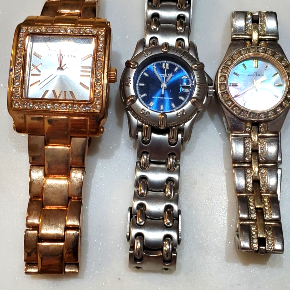 Analog Metal Watches Anne Klein, Kenneth Cole, Liz Claiborne Bundle